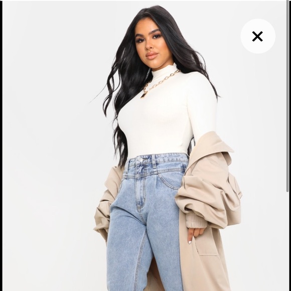 PrettyLittleThing Tops - White/cream color bodysuit